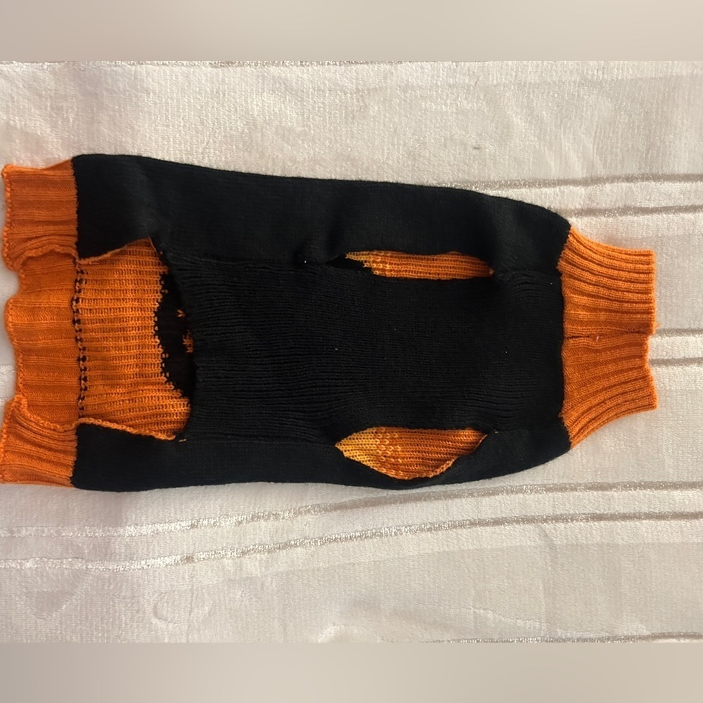 NWT Halloween Simplydog Black Orange Small Pet Costume with Pumpkin Design - Picture 8 of 12